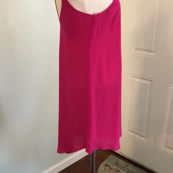 ASTR Revolve Pink Beaded Low T Back Mini Hi Low Flowy Dress Size XS - Picture 6 of 11